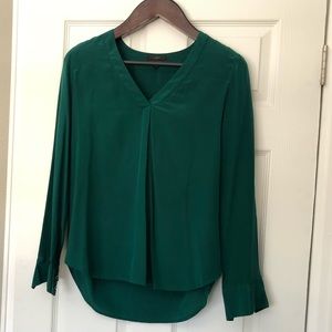 J Crew Emerald Silk Blouse - Size 6